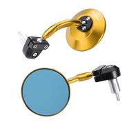 YFBH Rétroviseurs Latéraux Rétro en Aluminium CNC pour Guidon De Moto pour Shadow 750 1100 HPS 125 300. Grand Champ De Vision. Champ Vision Mirror(Or 2)