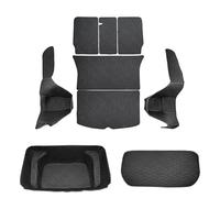 YFBH Tapis De Coffre De Voiture pour Tesla pour Modèle Y 3 pour Highland 2017-2024 Tapis De Coffre en Cuir Tapis De Sol Entièrement Entouré Tapis de Protection(Storage Pad Set b)