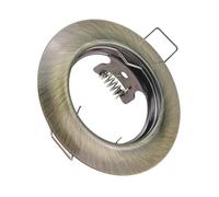 YFcaiheng Encastré Spot LED Lumières Downlight Montage LED Plafonnier Cadre Réglable GU5.3 GU10 E27 Ampoule Luminaire Modifiable 55mm / 2.17inch Trou De Coupe (Color : Antique Brass)