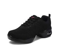 YFCH Femme Sneaker de Danse Hip Hop Sport Basket de Danse Walking Fitness Chaussure de Sport Semelle Souple, Noir, 34 EU