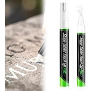 YFCJYBF Lot de 2 marqueurs de pierre tombale dorés - Stylo de retouche de pierre tombale pour restaurer les inscriptions tombales décolorées - Crayon de couleur durable (blanc)