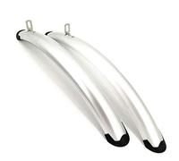 YFCTLM Garde-Boue vélo Rétro vélo Fender 700C Route Garde-Boue arrière Avant vélo de Course Fixe Vitesse vélo Fender Vélo Pratique Pièces Décoration (Color : 1pair Silver)
