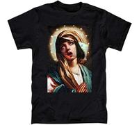 YFDA Virgin Mia Wallace Tarantino Pulp Fiction Printed Short Tee T Shirt Black M