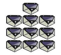 YFDGD 1/2/4/6/8/10 Pièces Lampe Solaire Extérieure Étanche 100 LED Appliques Solaires Capteur De Mouvement Solaire Alimenté Réverbère For Jardin Haute Luminosité(10PCS Solar Light)