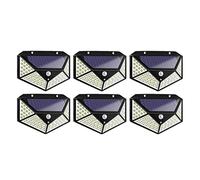 YFDGD 1/2/4/6/8/10 Pièces Lampe Solaire Extérieure Étanche 100 LED Appliques Solaires Capteur De Mouvement Solaire Alimenté Réverbère For Jardin Haute Luminosité(6PCS Solar Light)