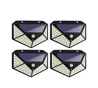 YFDGD 1/2/4/6/8/10 Pièces Lampe Solaire Extérieure Étanche 100 LED Appliques Solaires Capteur De Mouvement Solaire Alimenté Réverbère For Jardin Haute Luminosité(4PCS Solar Light)