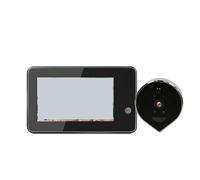 YFDGD 4.3 Pouces 1080P WiFi Smart Sonnette Oeil Judas Caméra Audio Bidirectionnel Vision Nocturne Moniteur Extérieur Affichage Clair Protection Contre Intempéries(Doorebell Add 16G TF Card-01)