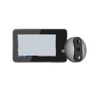 YFDGD 4.3 Pouces 1080P WiFi Smart Sonnette Oeil Judas Caméra Audio Bidirectionnel Vision Nocturne Moniteur Extérieur Affichage Clair Protection Contre Intempéries(Doorebell Add 16G TF Card)