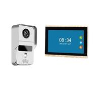 YFDGD 7/10 Pouces Vidéo Sonnette WiFi Extérieur Porte Cloche Étanche IP65 Interphone Maison Intelligente sans Fil Téléphone Caméra Affichage Clair Protection Contre Intempéries(Type G 10 inch)