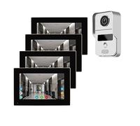 YFDGD 7/10 Pouces Vidéo Sonnette WiFi Extérieur Porte Cloche Étanche IP65 Interphone Maison Intelligente sans Fil Téléphone Caméra Affichage Clair Protection Contre Intempéries(Type D 7 inch)