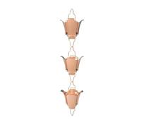 YFDGD Chaîne De Pluie for Avant-Toit, en Cuivre Violet, for Villa, Jardin, Chaîne De Drainage, Temple B & B, Décoration De Gouttière Jardin Décoratif(Copper Color Bamboo)
