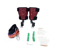 YFDGD équipement l'escalade dans Les Arbres Ensemble d'équipement d'escalade de Pointes d'arbre Rouge/Bleu Harnais sécurité Ceinture Sauvetage Corde Protection Chute for l'alpinisme(Red Color)