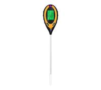 YFDGD Humidimètre 4/5 en 1 Sol PH mètre lumière du Soleil hygromètre LCD numérique Jardin Plante Fleurs capteur de température capteur Outil de Test d'humidité de l'environnement(4 in 1)