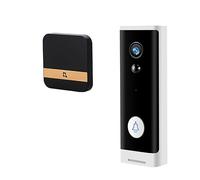 YFDGD Interphone Visuel Intelligent De Caméra Sonnette WiFi avec La Vision Nocturne sans Fil Sécurité À Maison Carillon Affichage Clair Protection Contre Intempéries(Option 3 White)