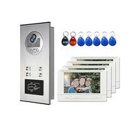 YFDGD Kits De Téléphone Porte D'interphone Bâtiment Vidéo D'appartement Système Multi-Boutons for 2-12 Unités Affichage Clair Protection Contre Intempéries(C KIT)