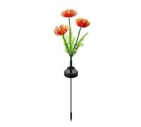 YFDGD Lampes Jardin L'extérieur Lampe LED Solaire À Fleurs D'équinoxe, Pissenlit, Tournesol, Décoration De Cour, Atmosphère, Insertion Au Sol, Jardin, Pelouse, Paysage(Equinox Flower Red)