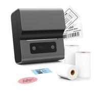 YFDGD Machine Fabriquer des Imprimante D'étiquettes De Codes À Barres 3 Pouces, Thermique Bluetooth for Usage Domestique Et Professionnel, Compatible avec Téléphone PC(Gray)