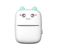 YFDGD Machine Fabriquer des Mini Imprimante D'étiquettes Imprimantes De Poche Thermique Autocollants Papier sans Encre Fil(Blue add 3Sticker)