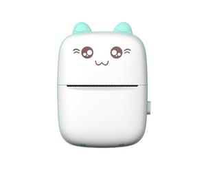 YFDGD Machine Fabriquer des Mini Imprimante D'étiquettes Imprimantes De Poche Thermique Autocollants Papier sans Encre Fil(Blue add 3Sticker)
