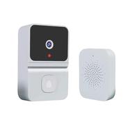 YFDGD Sonnette sans Fil Wi-FI, Caméra HD Extérieure, Interphone Vidéo À Vision Nocturne, Changement De Voix for La Maison Affichage Clair Protection Contre Intempéries(AHD01-wifi White)