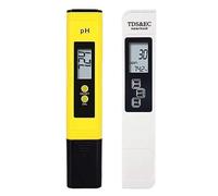 YFDGD Testeur d'eau TDS Meter Testeur d'eau Numérique Digital 0-14 PH Tester 0-9990ppm TDSEC LCD Pureté De l'eau PPM Filtre D'aquarium avec Piles Polyvalent Précis Facile(PH TDS White Battery)