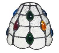 YFDGD Tiffany - Abat-jour En Vitrail Fait À La Main, Support E27, Lampe De Table Suspendue, Éclairage De Plafond, Applique Murale Uniquement, Abat-jour(J)