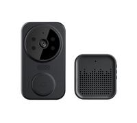 YFDGD Tuya - Sonnette sans Fil M8 Populaire, Caméra 1080 HD, Carillon Annulaire, Vidéo WiFi, Interphone Intelligent Affichage Clair Protection Contre Intempéries(Black)