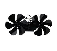 YFDGD Ventilateur Brûleur Bûches Ventilateur De Cheminée Noir À 12 Pales, Double Tête, Mural, For Poêle Chaleur, Haute Efficacité, Silencieux, For Four Domestique