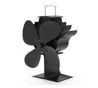 YFDGD Ventilateur Brûleur Bûches Ventilateur De Poêle À Bois TOP Alimenté Par La Chaleur Cheminée 4 Pales For Poêles/cheminées Disperse L'air Chaud Maison