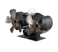YFDGD Ventilateur Brûleur Bûches Ventilateur De Poêle À Double Moteur, 10/5/4 Pales, Chaleur, Cheminée, Non Électrique, Fonctionnement Silencieux For Bois(10 Blades)