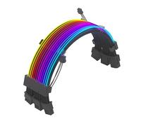 Yfenglhiry Câble d'extension 18 AWG 24 broches 3 x 8 broches câble à gaine 8 broches câble adressable pour boîtier de PC ordinateur lumière LED
