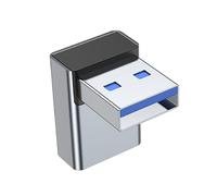 Yfenglhiry Connecteur adaptateur USB 3.0 mâle vers femelle USB 3.0 en-tête 90 degrés vers le haut pour ordinateur portable, ordinateur portable, PC, adaptateur à 90 degrés, profil bas