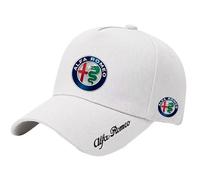 YFFTHREE Voiture Casquette de Baseball, pour Alfa Romeo 159 Anti-Soleil Coton Baseball Cap, Casquette de Baseball Réglable Unisexe Ajustable Casquette Automobile,White