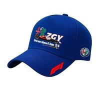 YFFTHREE Voiture Casquette de Baseball, pour Alfa Romeo Giulia Stelvio Anti-Soleil Coton Baseball Cap, Casquette de Baseball Réglable Unisexe Ajustable Casquette Automobile,Blue