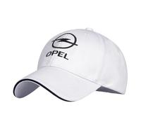 YFFTHREE Voiture Casquette de Baseball, pour Opel Corsa F 2019-2023 Anti-Soleil Coton Baseball Cap, Casquette de Baseball Réglable Unisexe Ajustable Casquette Automobile,White