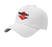 YFFTHREE Voiture Casquette de Baseball, pour Suzuki Wagon R X5 2013-2016 Anti-Soleil Coton Baseball Cap, Casquette de Baseball Réglable Unisexe Ajustable Casquette Automobile,White