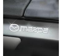 YFFTHREE Voiture Logo Badge pour Mazda 6 2018-2023, Sticker Emblème Badge Autocollant Plaque de Nom Décalque Badges Insigne Décoratifs D'emblème Decal Accessoires Étiquette,Silver