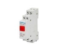 YFHGULBTK Interrupteur à Bouton-Poussoir NP9 AC DC 220 V 24, Rail DIN, réinitialisation avec Signal Lumineux LED Mobile, 2 NO, NC(Red 2no 2nc)