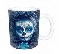 YFHJV Mug porcelaine fine Mug Tasses de 11 oz 330ml,Crâne de sucre, Santa Muerte Concept Hiver Glace Froid Flocons de neige Gelés De,amis,frères et soeurs imprimer Tasse de café exquis CadeauEnsemble