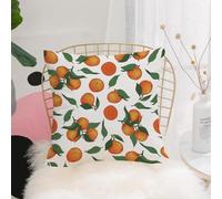 YFHJV Taie Oreiller Microfibre - Housse Coussin Doux, Confortable, Respirant et Hypoallergénique,Mandarines, clémentines et Agrumes dessinés à la Main.,40x40 cm