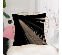 YFHJV Taie Oreiller Microfibre - Housse Coussin Doux, Confortable, Respirant et Hypoallergénique,Piano, Clavier de Piano en Gros Plan, Laisse entrevoir des possibilités infinies de mélodie,40x40 cm