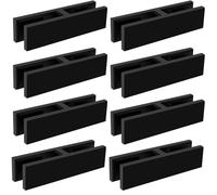 YFJBDKS Lot de 8 pinces pour verre contre verre en acier inoxydable 304, support de garde-corps double face à 180°, stabilisateur de clip pour clôture de piscine sans perçage