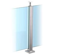 YFJBDKS Poteau de garde-corps en verre avec support de main courante balustre