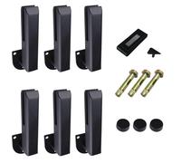 YFJBDKS Support de Montage latéral en Verre de Nouvelle Version, système de Garde-Corps en Verre en Acier Inoxydable/Pinces à Verre, pour Rampe d'escalier de Balcon,Noir,6 Pack