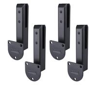 YFJBDKS Support de Montage latéral en Verre de Nouvelle Version, système de Garde-Corps en Verre en Acier Inoxydable/Pinces à Verre, pour Rampe d'escalier de Balcon,Noir,4 Pack