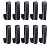 YFJBDKS Support de Montage latéral en Verre de Nouvelle Version, système de Garde-Corps en Verre en Acier Inoxydable/Pinces à Verre, pour Rampe d'escalier de Balcon,Noir,10 Pack