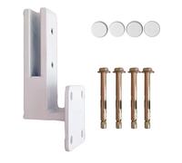 YFJBDKS Support de vitrage ultra lourd 2100g, Bride latérale monobloc en acier inoxydable 304 pour panneaux de verre 8-12 mm,for Jardin, Escaliers, Patio, Clôture de piscine ,Blanc,1 pack 200mm