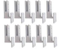 YFJBDKS Support latéral en verre ultra résistant - 2100g pièce, Bride en acier inoxydable 304 pour garde-corps, pour verre trempé 8-13 mm, Clôture de piscine, Balcon, Terrasse,Blanc,10Pack 160mm