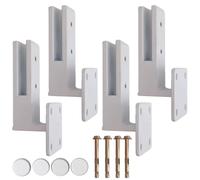 YFJBDKS Supports de fixation latérale pour verre en acier inoxydable 304 ultra-résistants Poids net : 2100 g, Traitement de surface résistant aux intempéries,Blanc,4 pack 200mm