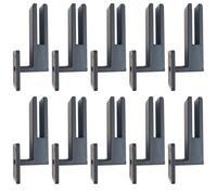YFJBDKS Supports de fixation latérale pour verre en acier inoxydable 304 ultra-résistants Poids net : 2100 g, Traitement de surface résistant aux intempéries,Noir,10Pack 160mm
